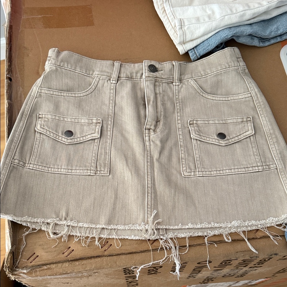 Aerie Tan Mini Skirt